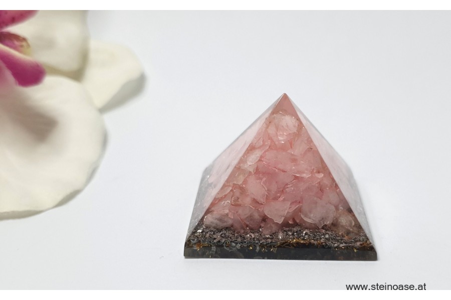 Orgonit Mini Pyramide: Rosenquarz